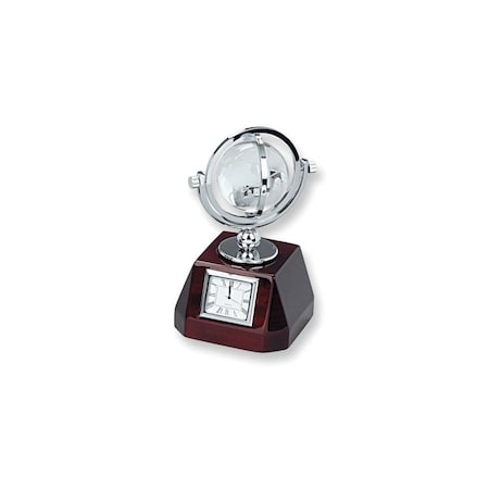 Auric 7 in. Swivel Globe & Clock AU3568028